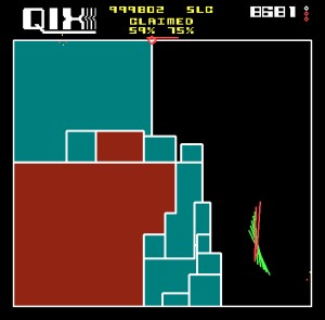 Capture d'écran du jeu Qix